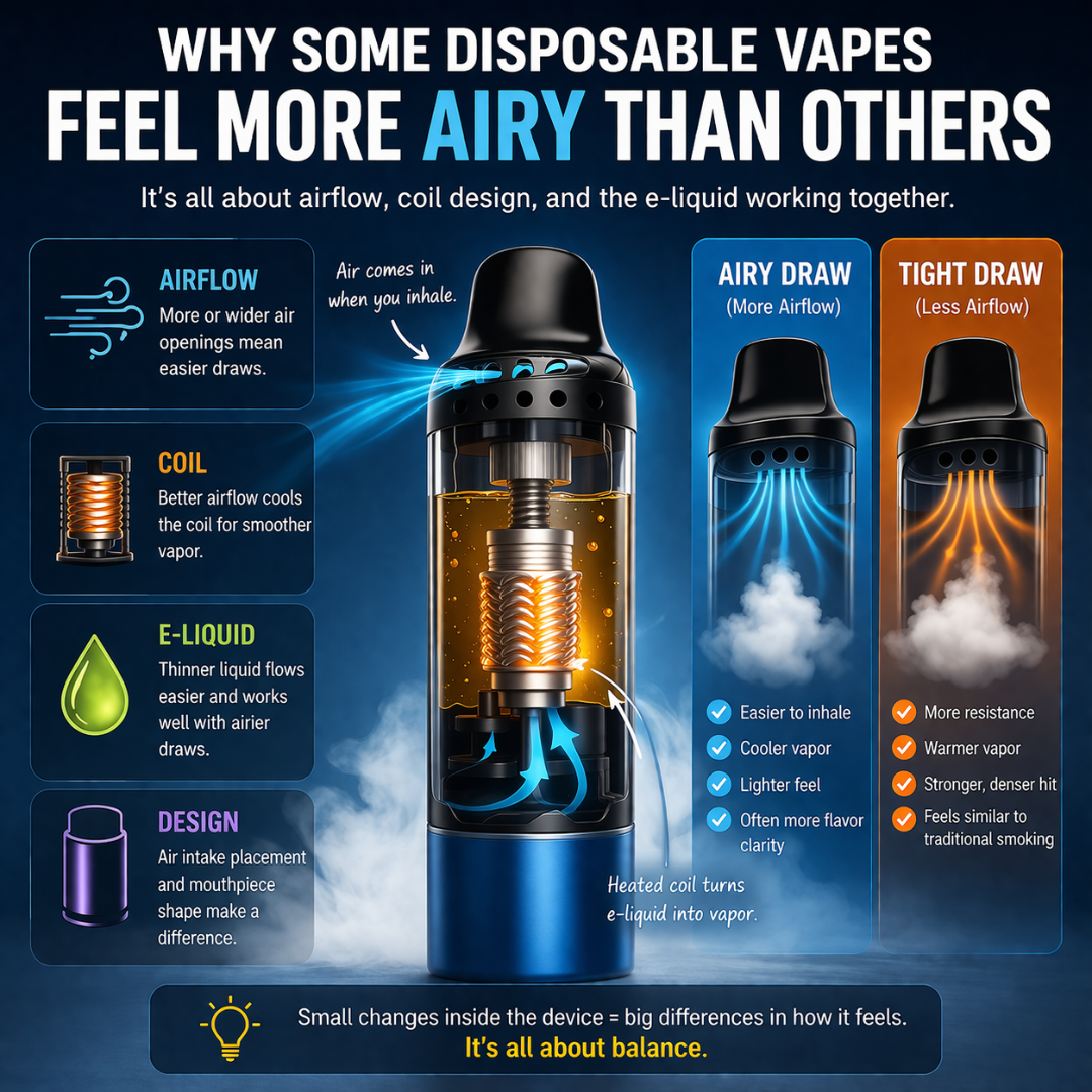 Why Some Disposable Vapes Feel More Airy Than Others