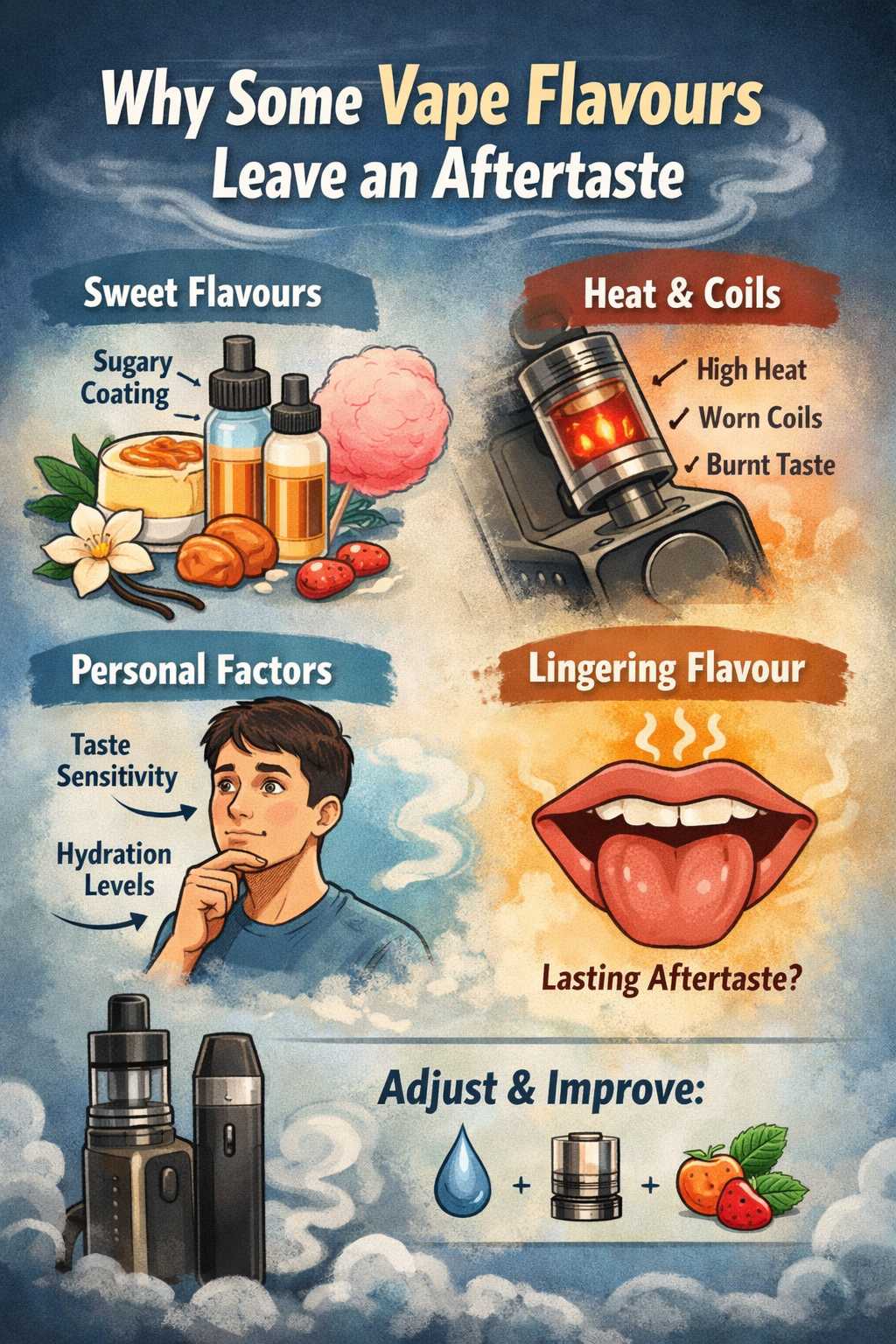 Why Some Vape Flavours Leave an Aftertaste
