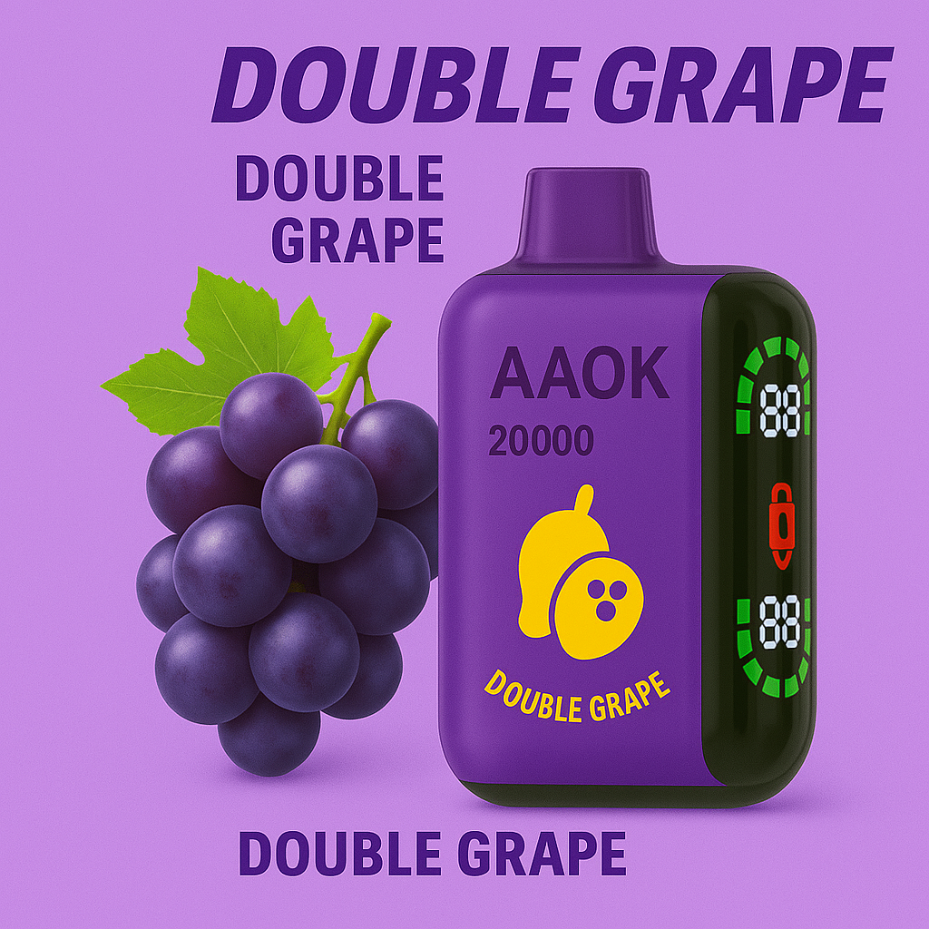 AAOK 20000 Double Grape puff disposable vape product image