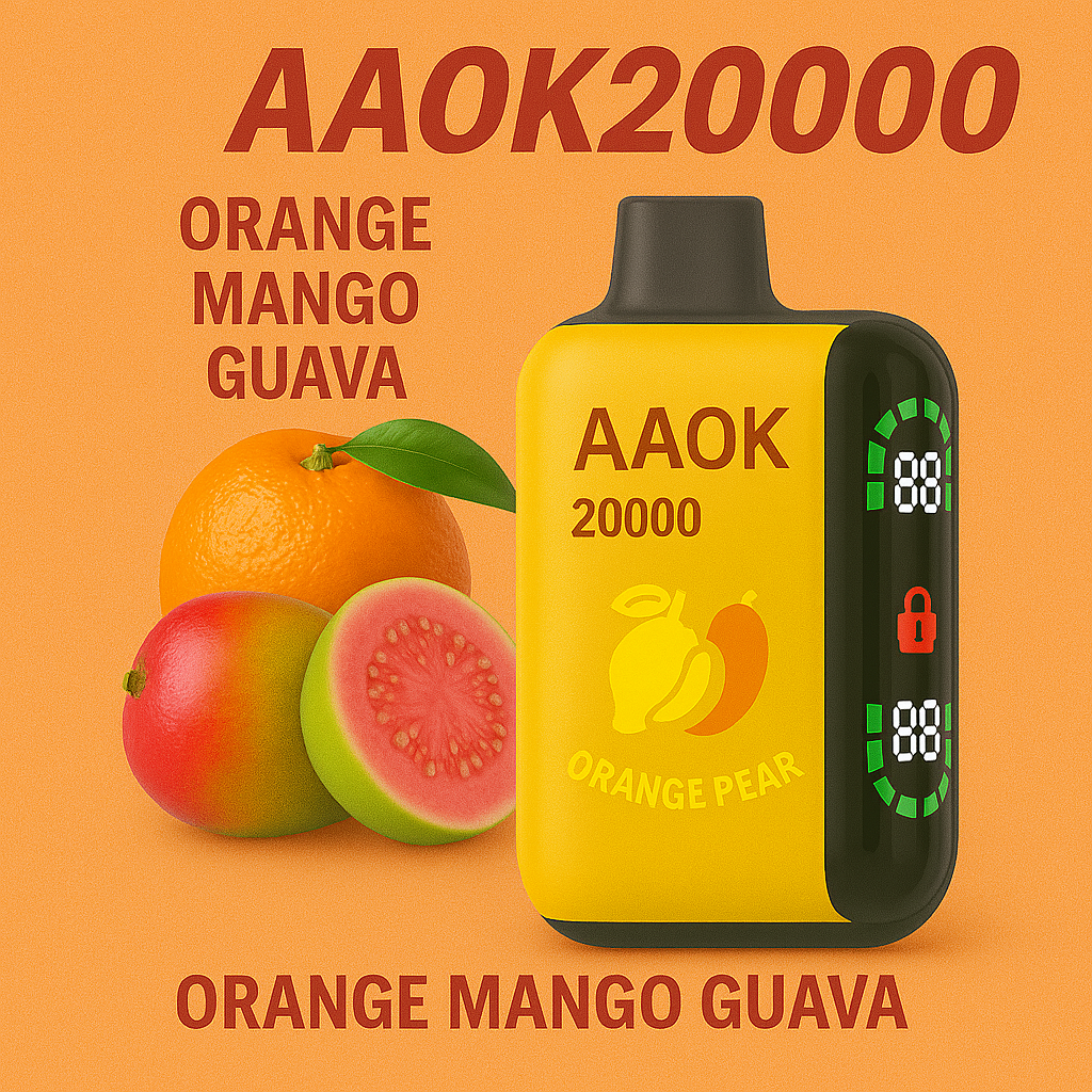 AAOK 20000 Orange Mango Guava disposable vape device