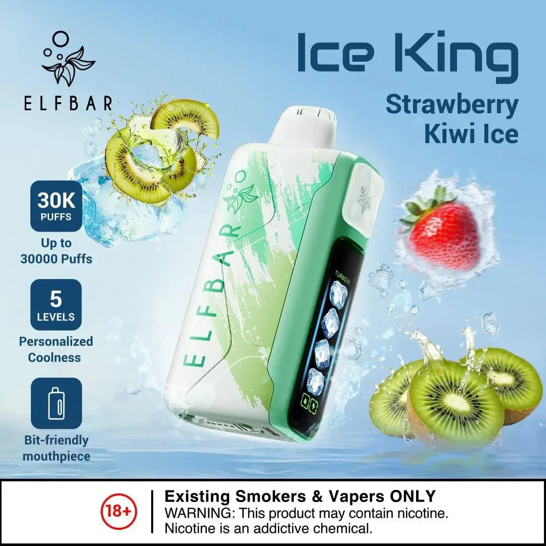 ELF BAR Ice King disposable vape product photography