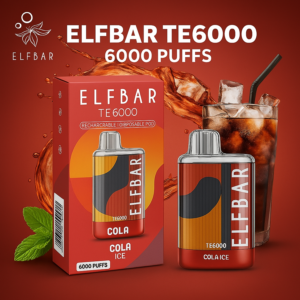 ElfBar TE6000 6000 puffs disposable vape Cola Ice