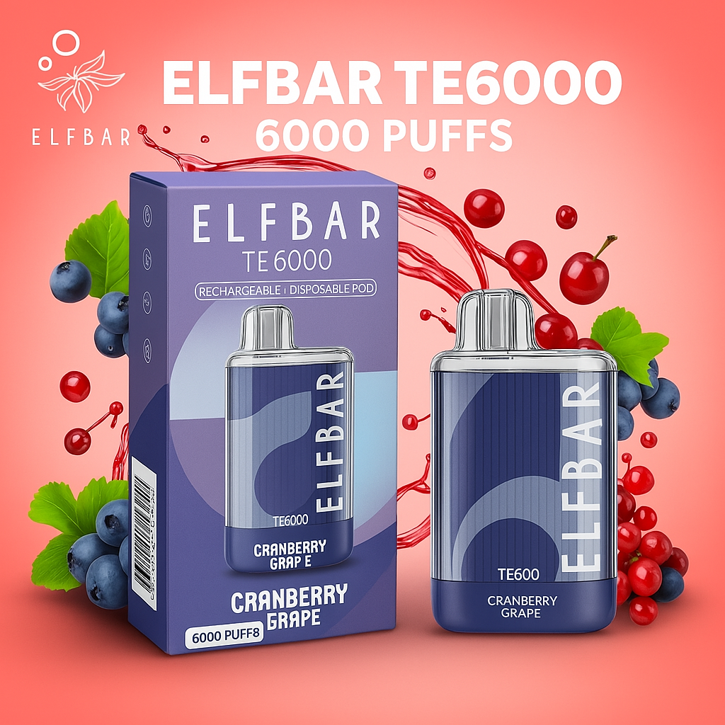 ElfBar TE6000 Rechargeable Disposable Vape | 6000 Puffs vapeorder.in ElfBar TE6000 Rechargeable Disposable Vape | 6000 Puffs vapeorder.in