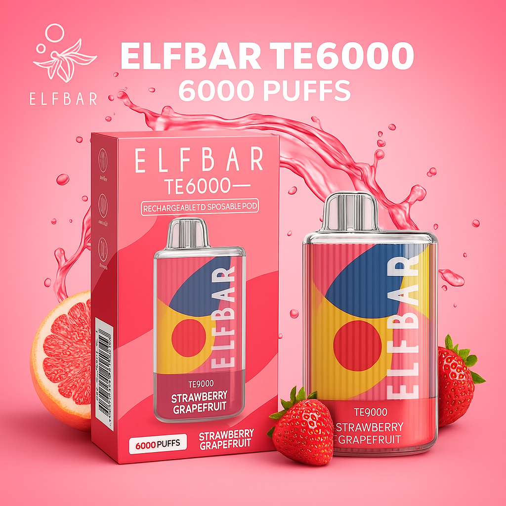 elf bar dual 6000 flavours ElfBar TE6000 Rechargeable Disposable Vape