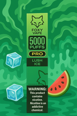 Foxy Pro 5000 Lush Ice vape with extended puff capacity