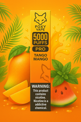 Foxy Pro 5000 Tango Mango disposable vape with premium build