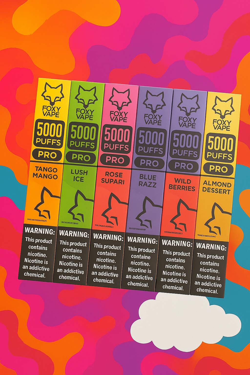 Foxy Pro 5000 Disposable Vape | Assorted Flavours  vapeorder.in